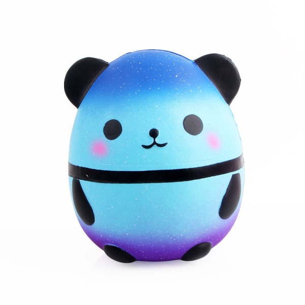 (Hvit+Blå, Stor)Squishies Panda Egg Galaxy Collection Nyhet Stress Relief Toys og Gadgets Kawa