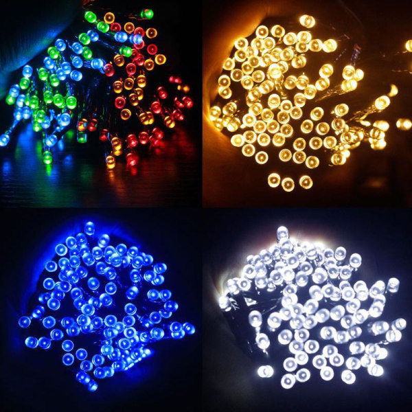 Solenergi Fairy Lights med 50 blå LED-er (22,9 fot)