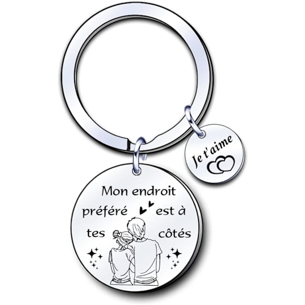 Gift Keychain Ideal for Couple Girlfriend Boyfriend,-I Love You-Valentine's Day Gift