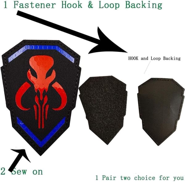 6 stk. Mythosaur reflekterende patches - Infrarød patch