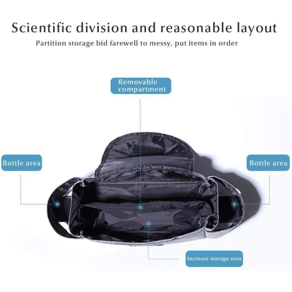 (Geometri)Universal Baby Stroller Storage Bag - Stor Kapasitet St