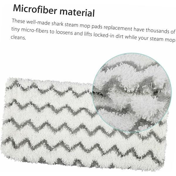 4 stk. Erstatningsmoppklut Hvit Rengjøringskluter Flat Mop Påfyll Mikrofibermopper Vaskbar Klut Hvit Moppkluttrekk