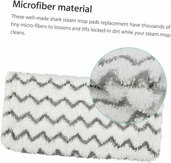Reservedeler til mopp, hvit rengjøringsklut, flat mopp refill, mikrofibermopp, vaskbar klut, hvit moppklutdeksel.