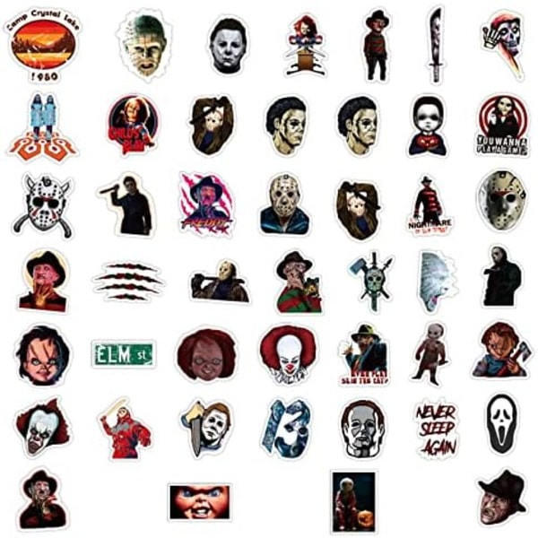 Thriller Horror Film Morder Rolle Karakter Stickers til Vandflaske Kop Laptop Guitar Bil Motorcykel Cykel Skateboard L