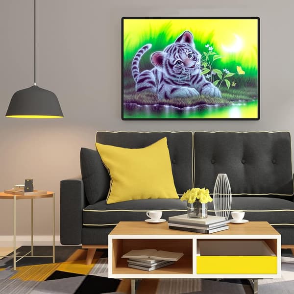 (30x40cm) 5D Diamantmaleri Tiger 10
