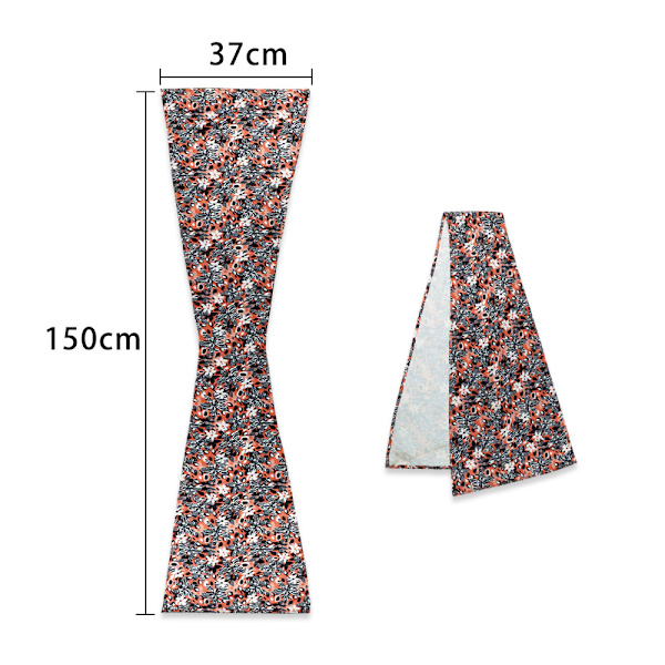 Elegant förkläde i scarf-stil för vuxna (blå rutor)
