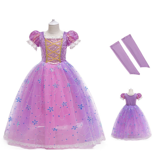 1 stk. Sofia Princess Udklædningskostume Halloween Pigekostume Julebørnefestkjole T 120CM