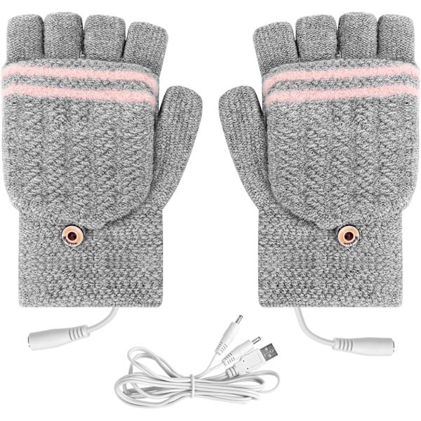 USB-opvarmede handsker, elektriske opvarmede handsker med justerbar temperatur,
