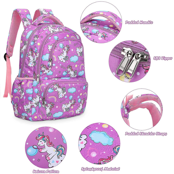 skolerygsæk skoletaske til piger enhjørning rygsæk studen