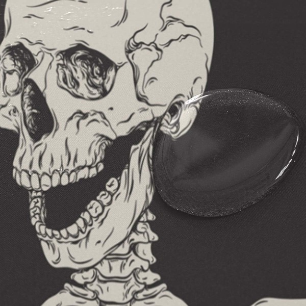 Rock and Roll Skull Skeleton Bone Love Music Waterproof Poly