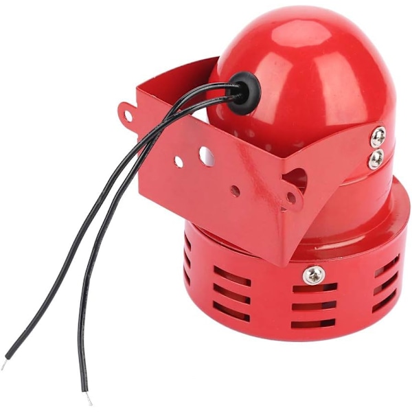 Mini Elektrisk Siren 220V 120DB Röd Mini Alarm Metall Motorlarmsystem Metallmotor för Fabrik, Byggplats, Vägspärr