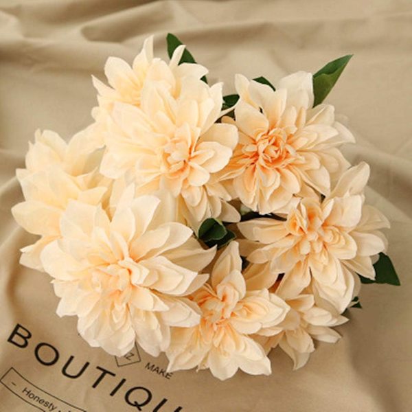 10 huvuden Dahlia konstgjorda blommor konstgjorda Dahlia blommor konstgjorda blommor