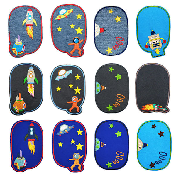 Planet stoff knebeskyttere (12 stk)