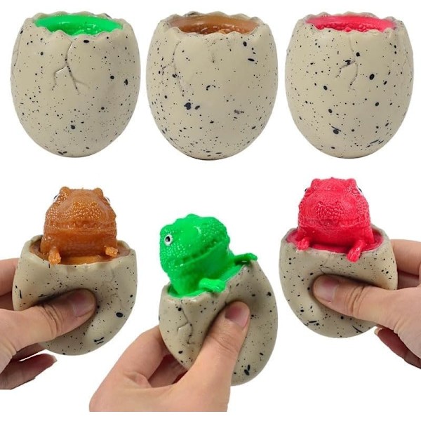 3-pack (Slumpmässig stil) Squishy Leksaker Dekompressionsleksak Färgglad Ond Dinosaurie Pop Out Ägg Squishy Leksaker, Sensoriska Fidget Leksaker, Stresslindring