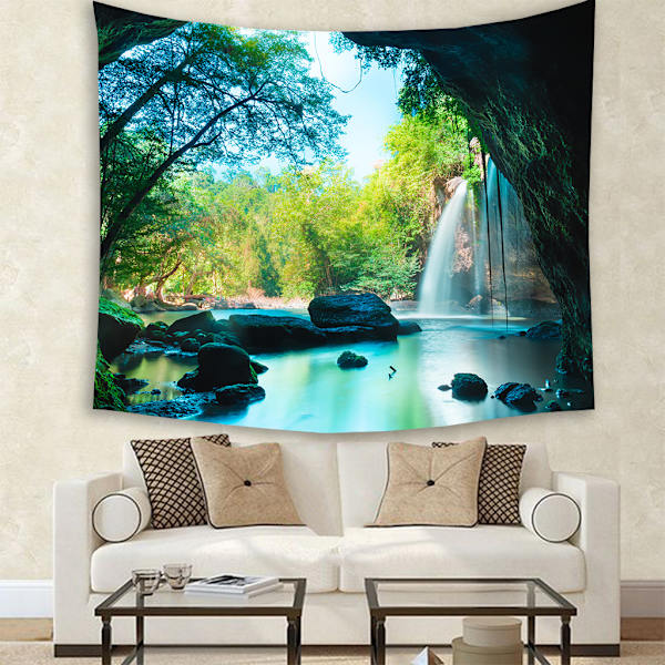 Woodland Tapestry, Vattenfall Asien Thailand Djungel Tropic Pla