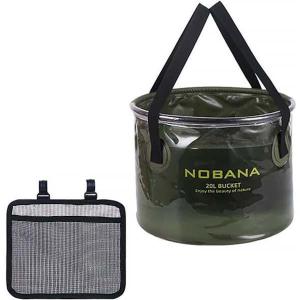 Hopfällbar Hink 20L Bärbar Fällbar Hink med Sidomask