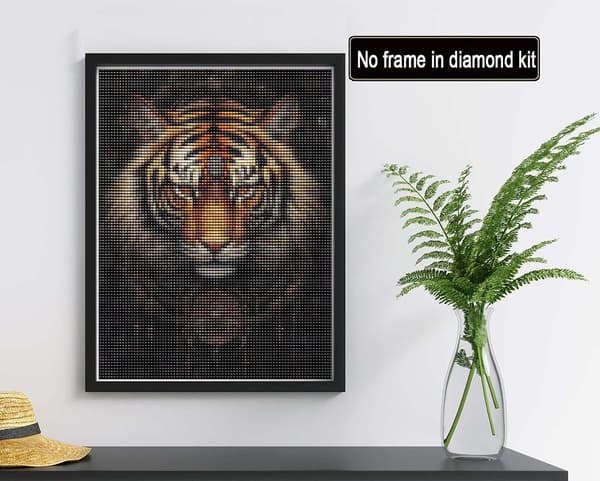 (30x40cm) 5D Diamantmaleri Tiger 25