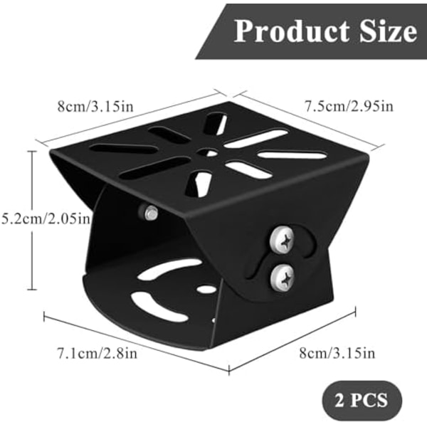 75x80x52mm 2st Universal CCTV Kamera Stolpfäste Metallfäste Rostfritt Stål HörnFäste för Övervakningskamera