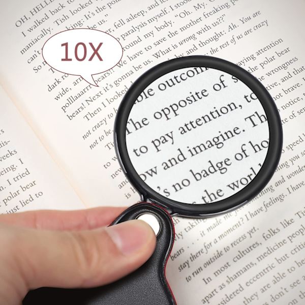 10x Lille forstørrelsesglas, 2 stk. Mini lommeforstørrelsesglas Fold