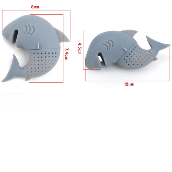 2-pak Haj Te-infuser, Filtre til Løs Te Genanvendelig, Sjov Dyreformet Si Rustfrit Stål Kugle Diffuser Steeper til Tekopper Tekander