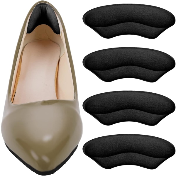 Musta 2 paria kantapään ja kantapään suojapehmusteet rakkuloita ehkäisevät tyynyt mokkanahkaiset kengänpehmusteet f