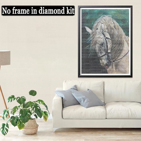 5D Diamantmaleri Kit 30x40cm DIY Farverig Hest Diamantkunst