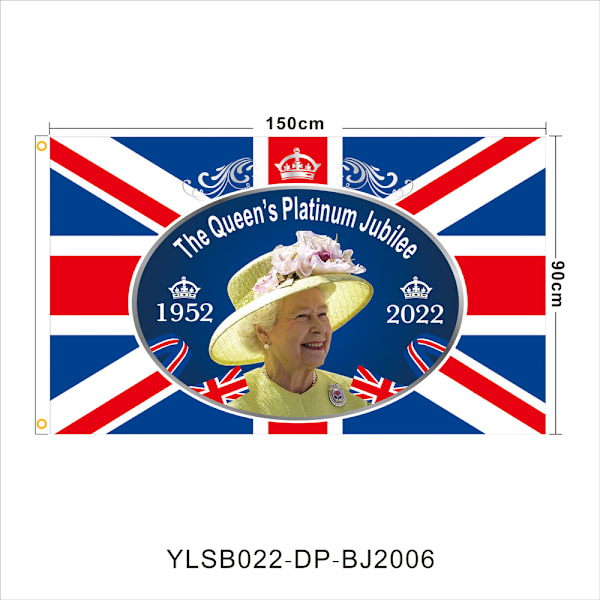 5ft X 3ft (150cm X 91cm) Kuningattaren Platinajuhlan Union Jack