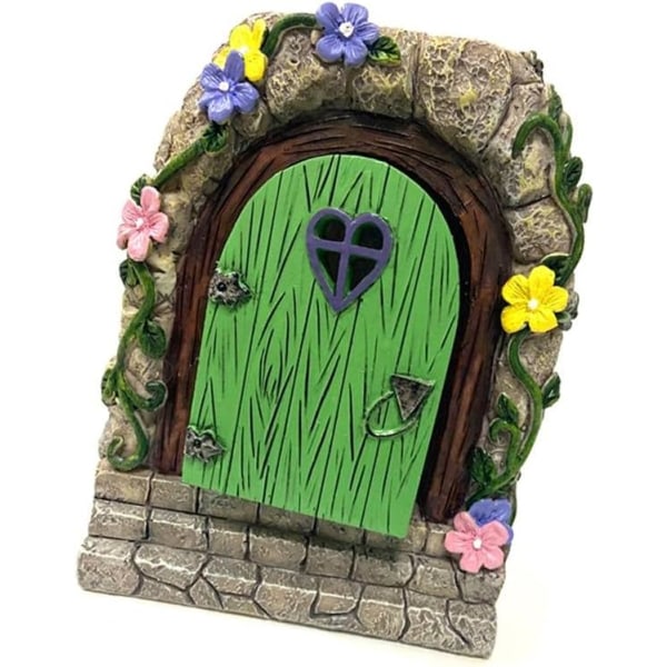 Fairy Door Statue, Hand Painted Resin Material Luminous Fair