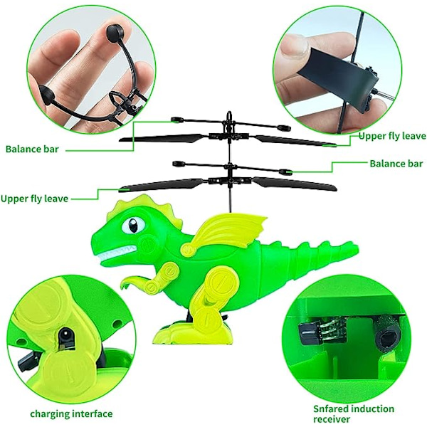 Lentävä pallolelu 5 6 7 8-vuotiaille pojille, Rc Robot Dinosau