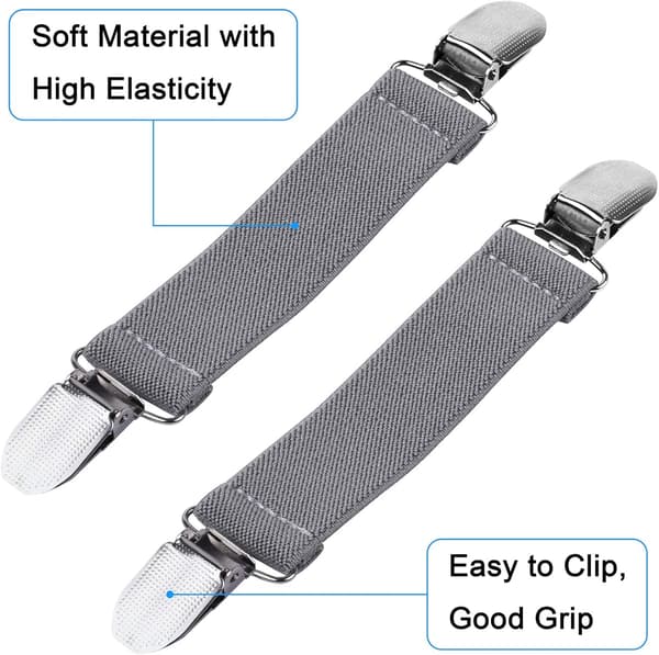 Set med 4 handskklämmor med elastiska remmar för barn, småbarn och vuxna