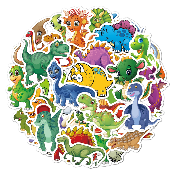 100 stk Dinosaur Stickers til Børn, Vinyl Stickers