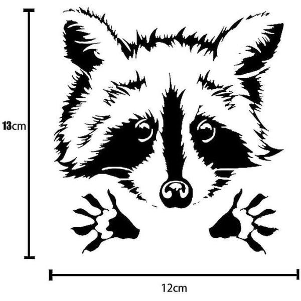 2st Little Raccoon Car Decal Sticke, Funny Animals Car Sticke