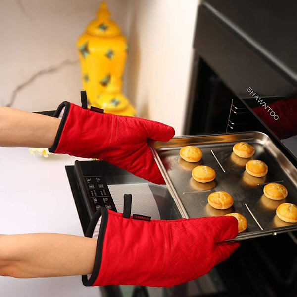 6-pakning Ovnshansker og Grytekluter, 500°F Varmebestandig Ovn