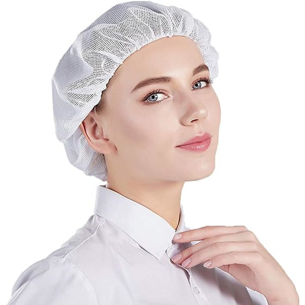 (Hvit), Toque Mesh Cap 5 stk Beanies Hat Unisex Engangsfiskegarn