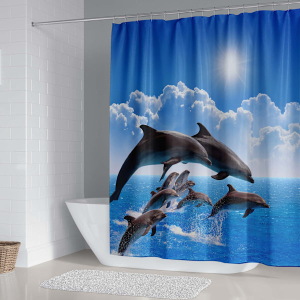 Delfin bruseforhæng 150*180cm, Dyr bruseforhæng Vandtæt