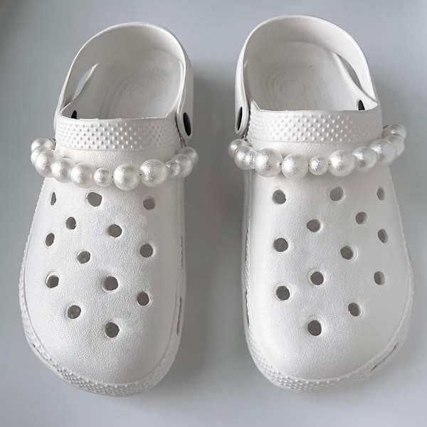 2 st Bling Croc-kedjor för vuxna kvinnor män tonåringar flickor pojkar, Rhinestone-kedja Croc-berlocker för klogsandaler, Croc-sko De