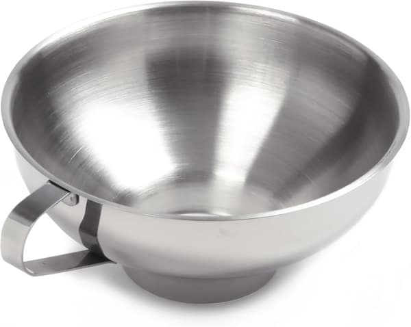 Rostfri Tratt med Bred Hals och Handtag, Silver