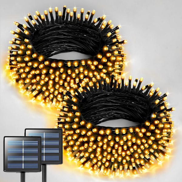 30M 300 LED Varmvita Utomhus- och Inomhusljusslingor, Dimbara med Fjärrkontroll och 8 Ljuslägen, Julgransljusslinga