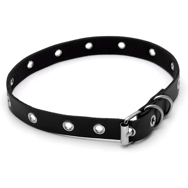 1 stk. PU Læder Halskæde Grommet Øjelet Choker til Kvinder Mænd Punk Krave Goth Emo Tilbehør