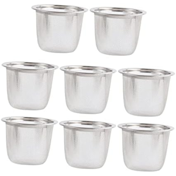 5,7x6cm 8 stk Mini Kedel Madlavningsinfuser Te-diffuser Te-filter Mesh Kaffemaskine Tilbehør Te-si Filter St