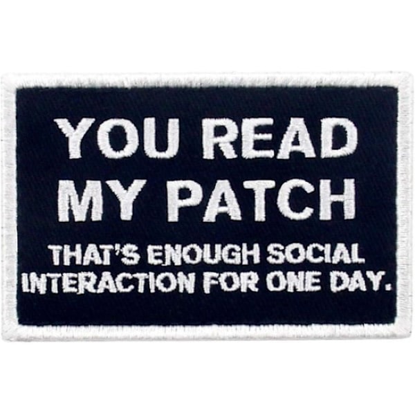 Du læser min patch, der er nok social interaktion for en