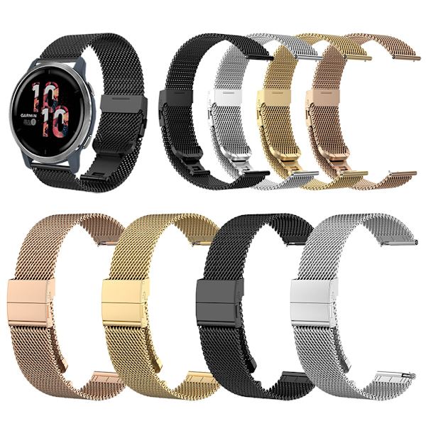 Herrar Stål Mesh Bälte 22mm Snabbspänne Justerbar