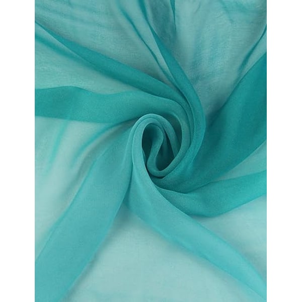 1 stk Lang Chiffon Sheer Sjal Gradient Skyggefarver Letvægts Sjal Til Kvinder