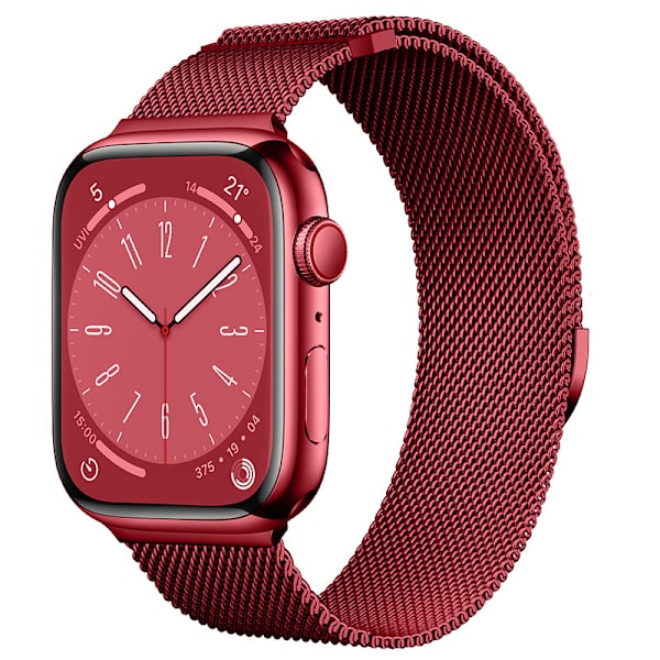 Til apple Watch-rem 42/44/45/49mm Red