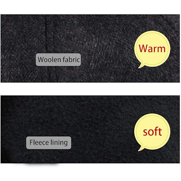 Grå Baseball Cap Mænds Vinter Varmt Uld Fleece med Øreklapper Pe