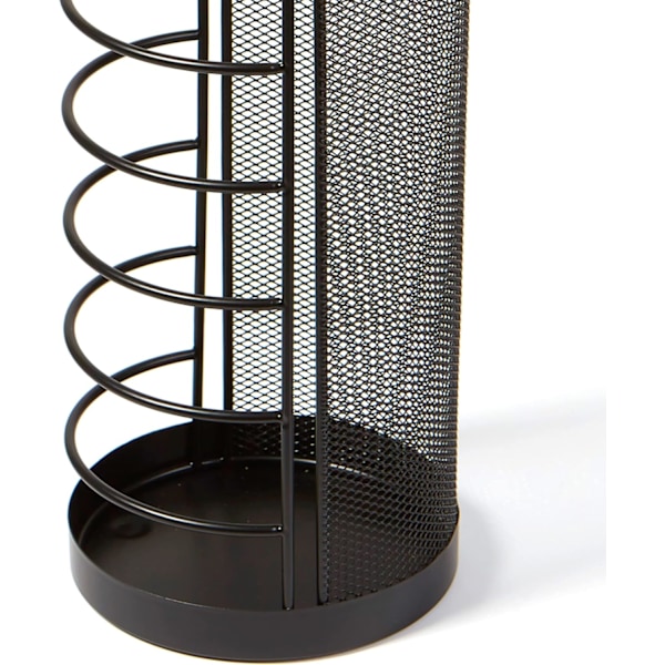 Sateenvarjojalusta, Eteisen Järjestäjä Metalliverkko, Musta, 14 cm P x 14 cm L x 40 cm K