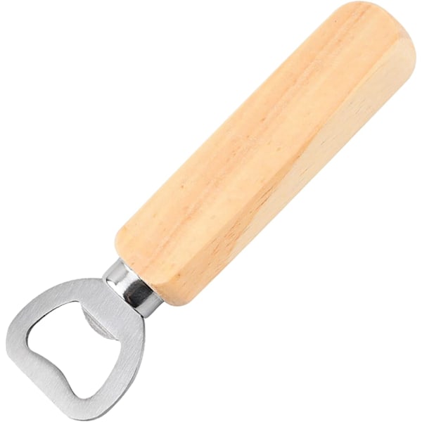 Flasköppnare, Ölflasköppnare, Rostfri Flasköppnare med Trähandtag, Trähandtags Flasköppnare, för Hemmakök