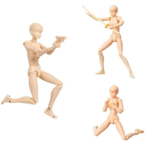 Kunstnerdukker Tegnefigur Mannequin, Kule Actionfigurer Stop Motion Figur med Ledd, Kunst Tegnemodell Menneskekropp