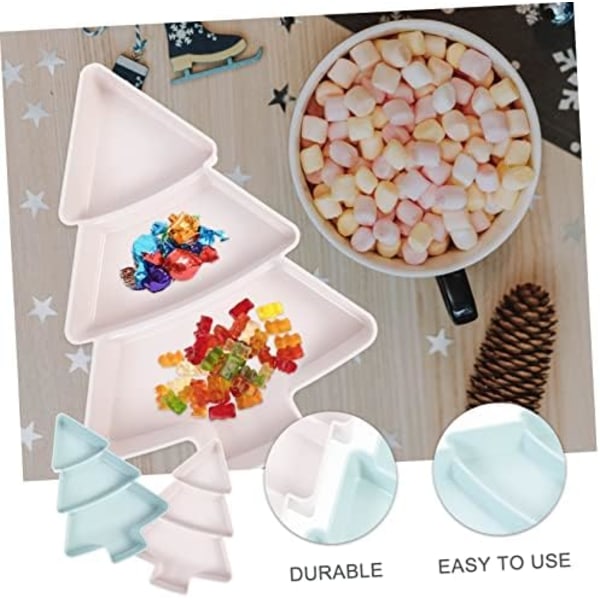 2 st julgrans snacks tallrik julrätt jul tårtfat japansk sashimi tallrik godis dekoration plastfat Pla