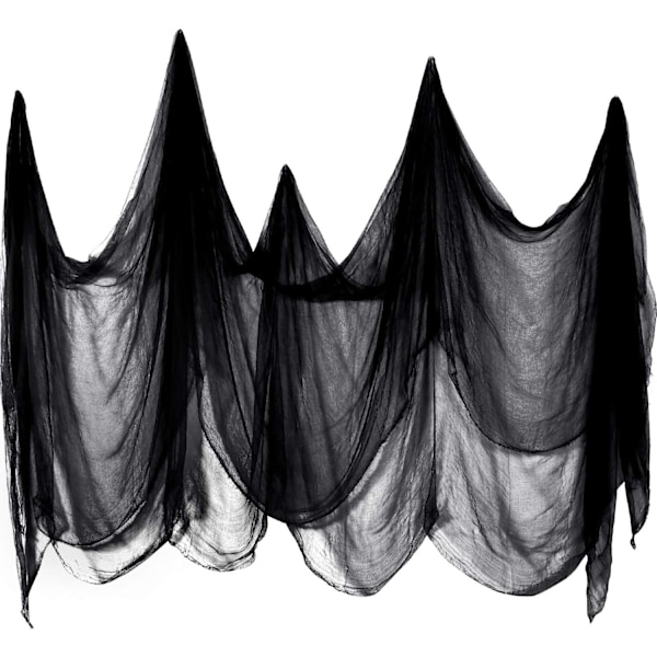 (Sort, 79 x 197 tommer) Halloween Dekorationer Halloween Creepy Klud, Bomuldsmuslin Spooky Ostedug